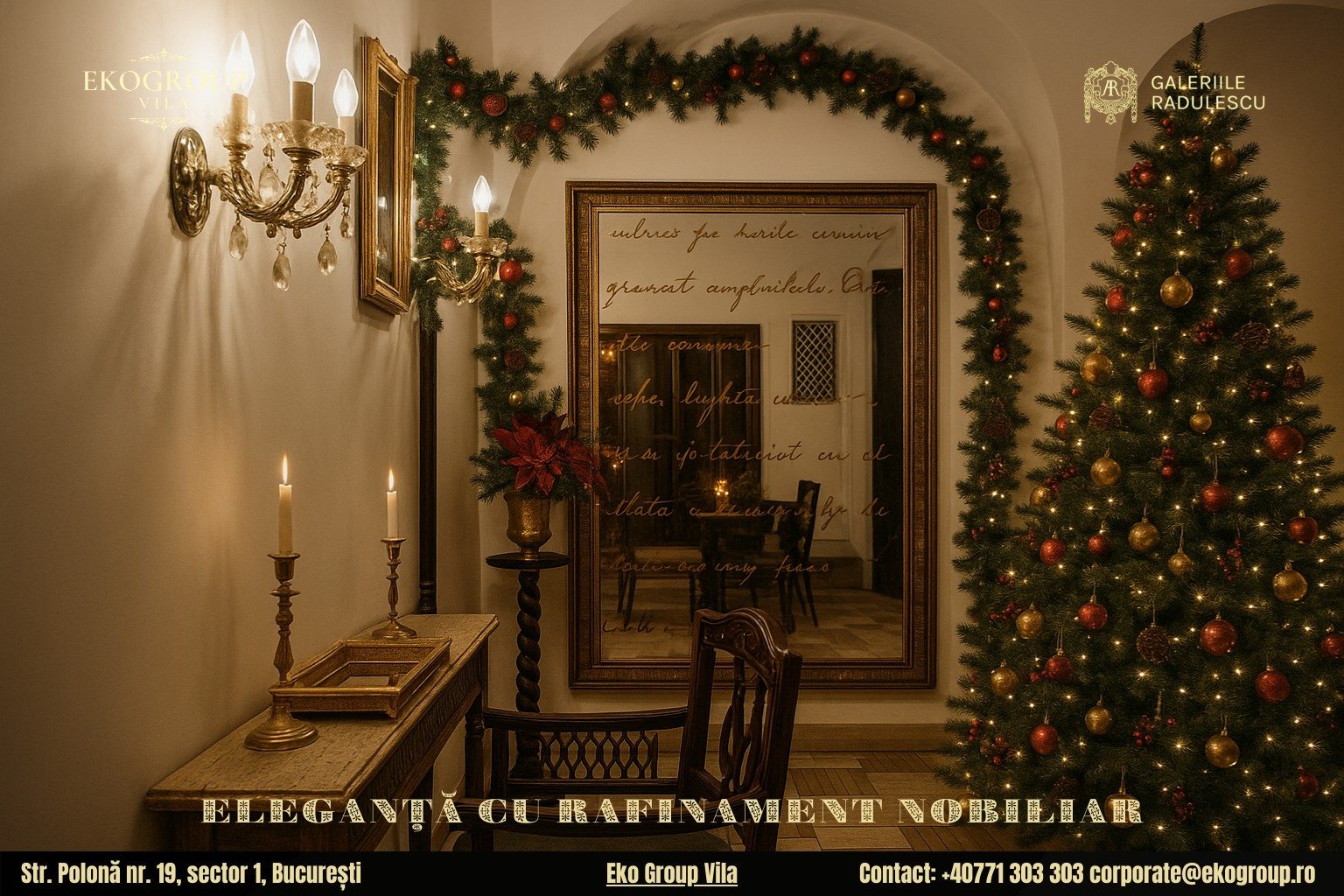 Decoratiuni de Craciun în stil interbelic: Eleganța nobiliară dezvăluită de Eko Group Vila 8 Decoratiuni de Craciun în stil interbelic: Eleganța nobiliară dezvăluită de Eko Group Vila